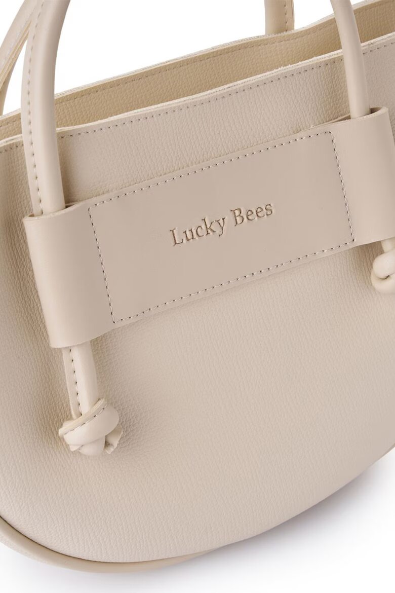 Lucky Bees Чанта Elin от екологична кожа Крем 18 x 29 x 11 cm