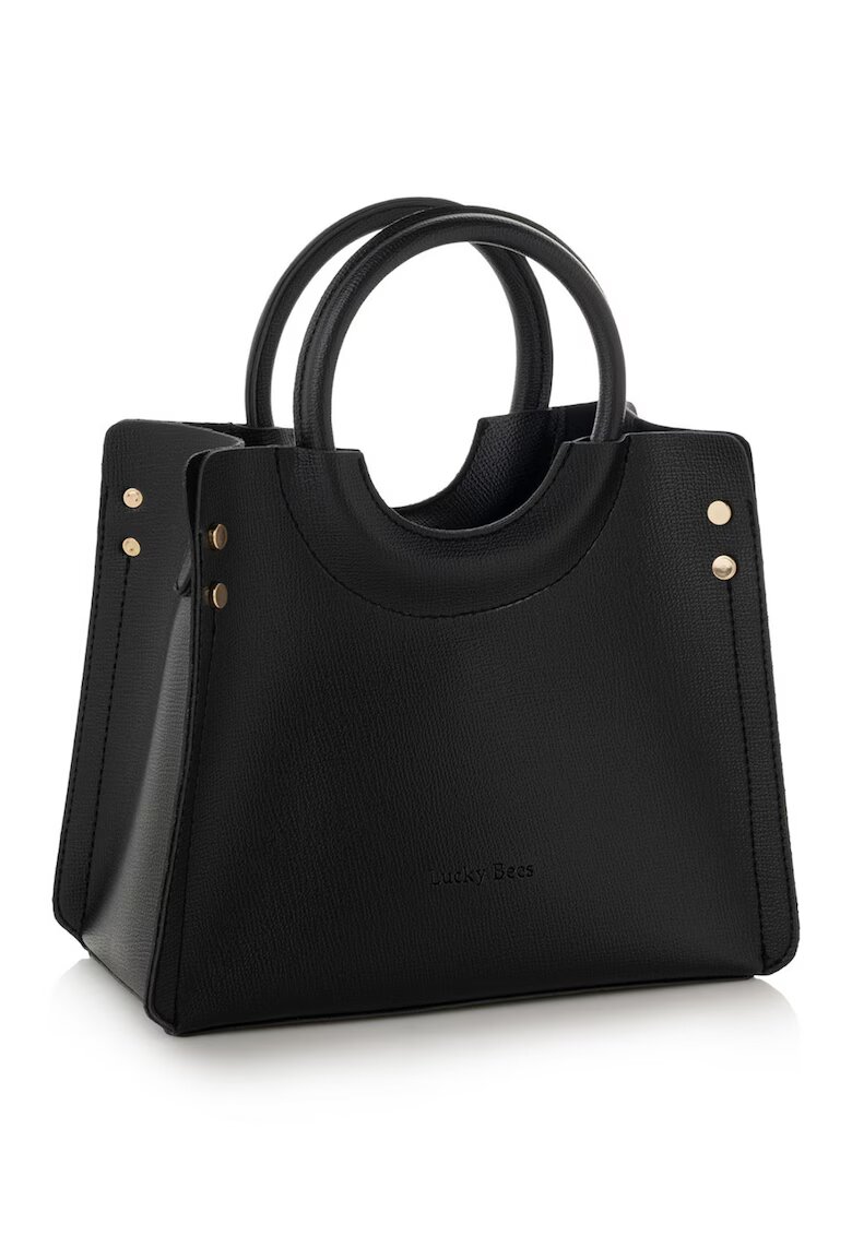 Lucky Bees Екологична кожена чанта crossbody - - 22x28x13