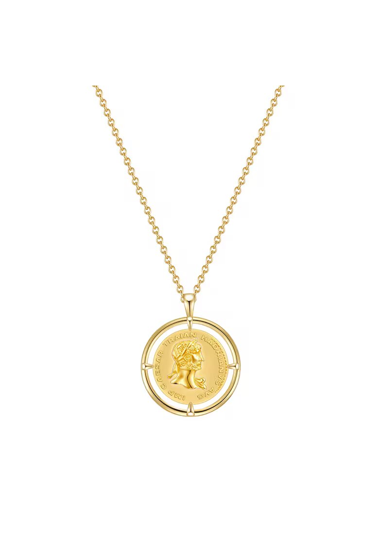 Lulu  Jane Колие с 14K злато и висулка - Златист/Жълт