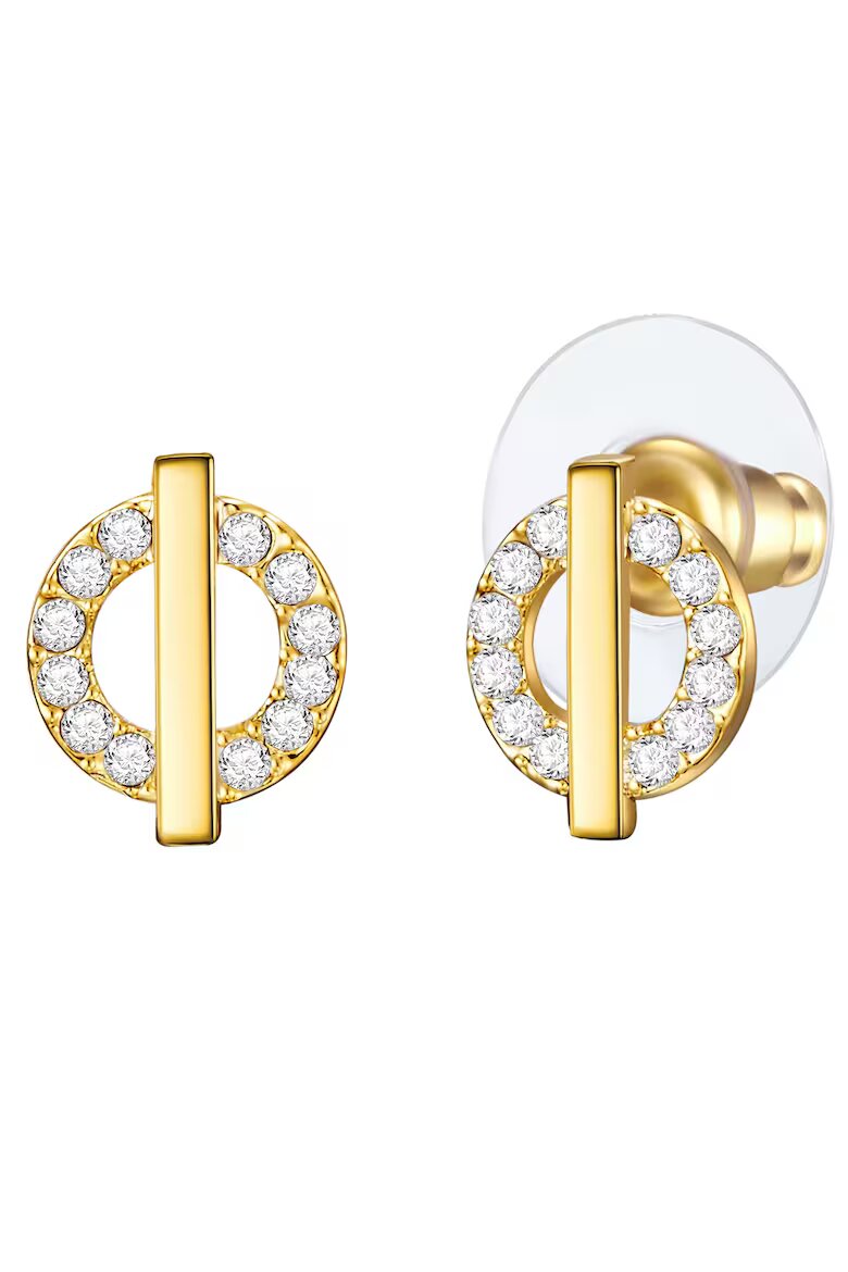 Lulu  Jane Обеци с 14K злато и кристали Златист
