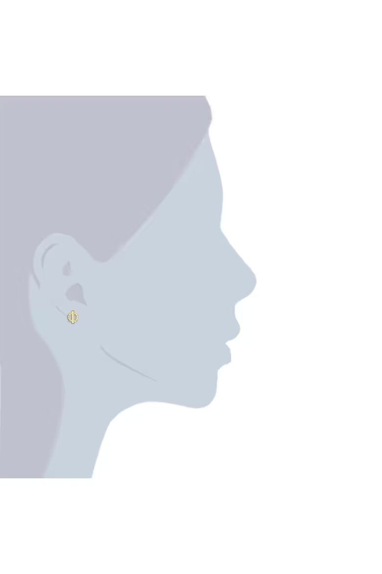 Lulu  Jane Обеци с 14K злато и кристали Златист