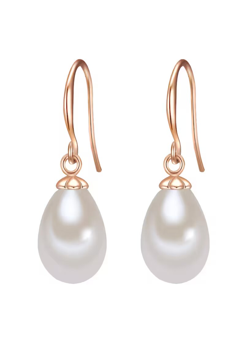 Lulu  Jane Обеци с покритие от 14K злато с перли