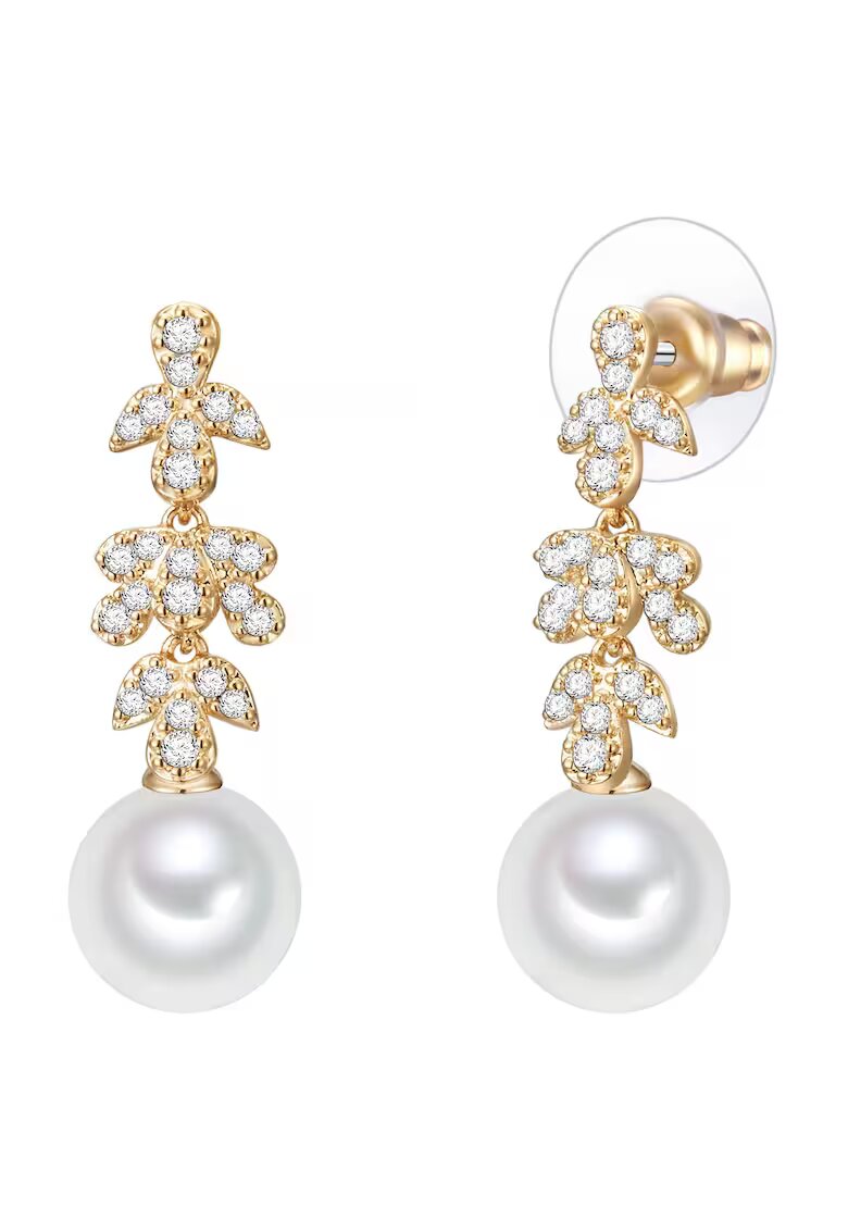 Lulu  Jane Обеци с покритие от 14K злато с перли