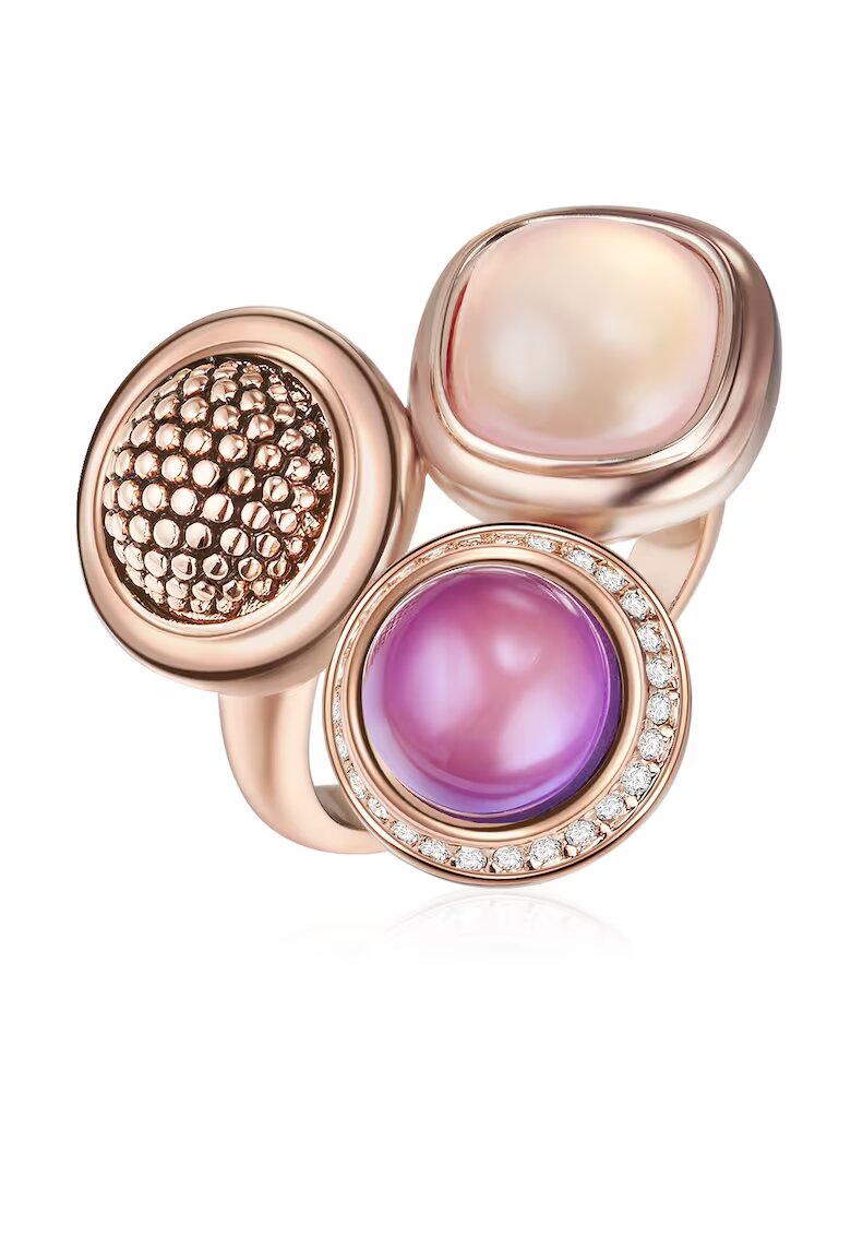 Lulu  Jane Пръстен с 14K златно покритие и кристали