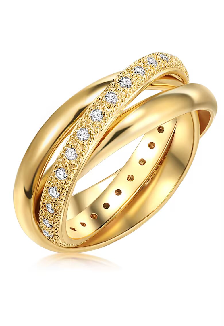 Lulu  Jane Пръстен с 14K златно покритие и циркони