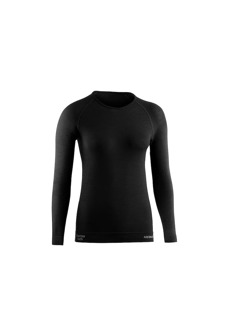 Lurbel Дамска термо тениска с дълъг ръкав - Merino Lite - черна