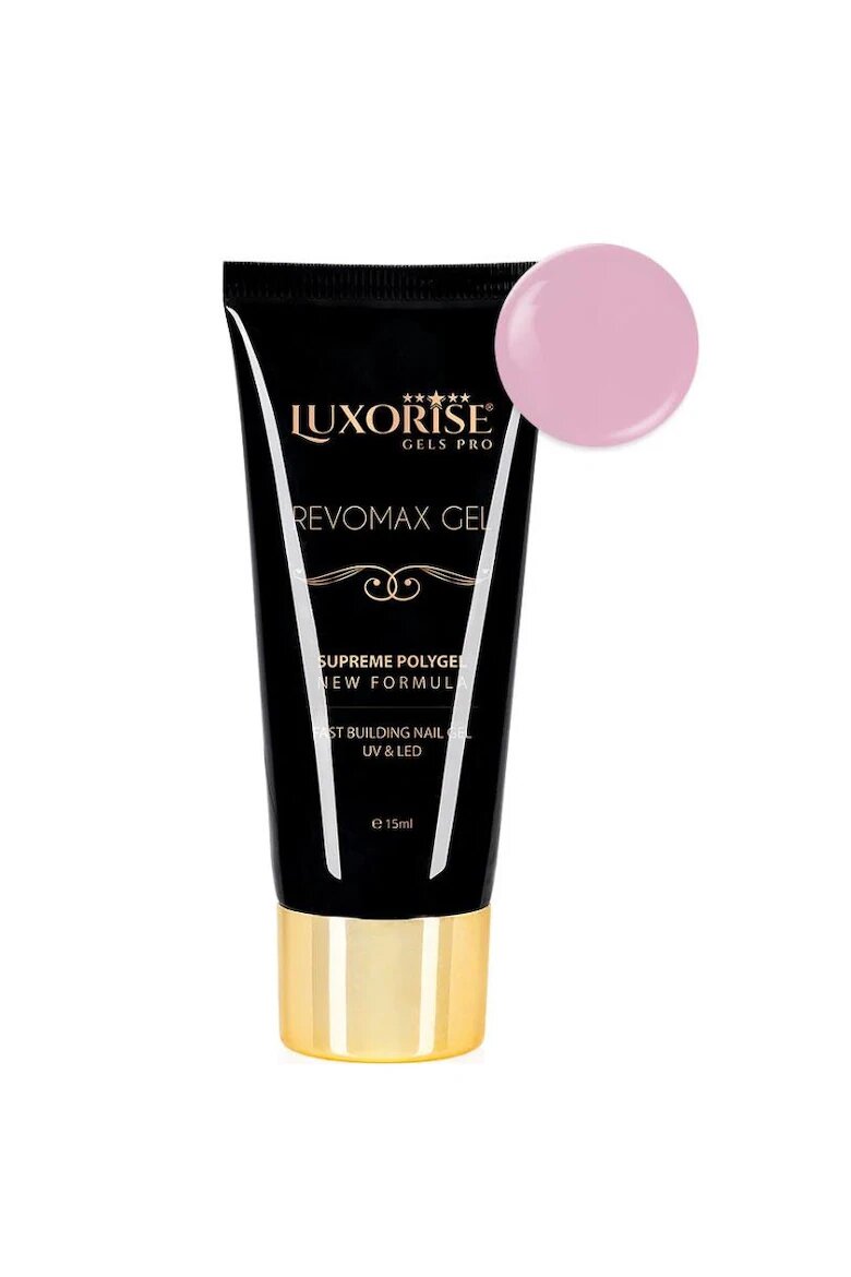 Luxorise Гел Polygel REVOMAX Млечно розов 15мл