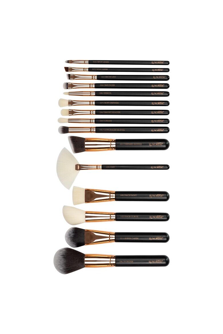 Luxorise Комплект 15 четки за грим Brilliance Copper