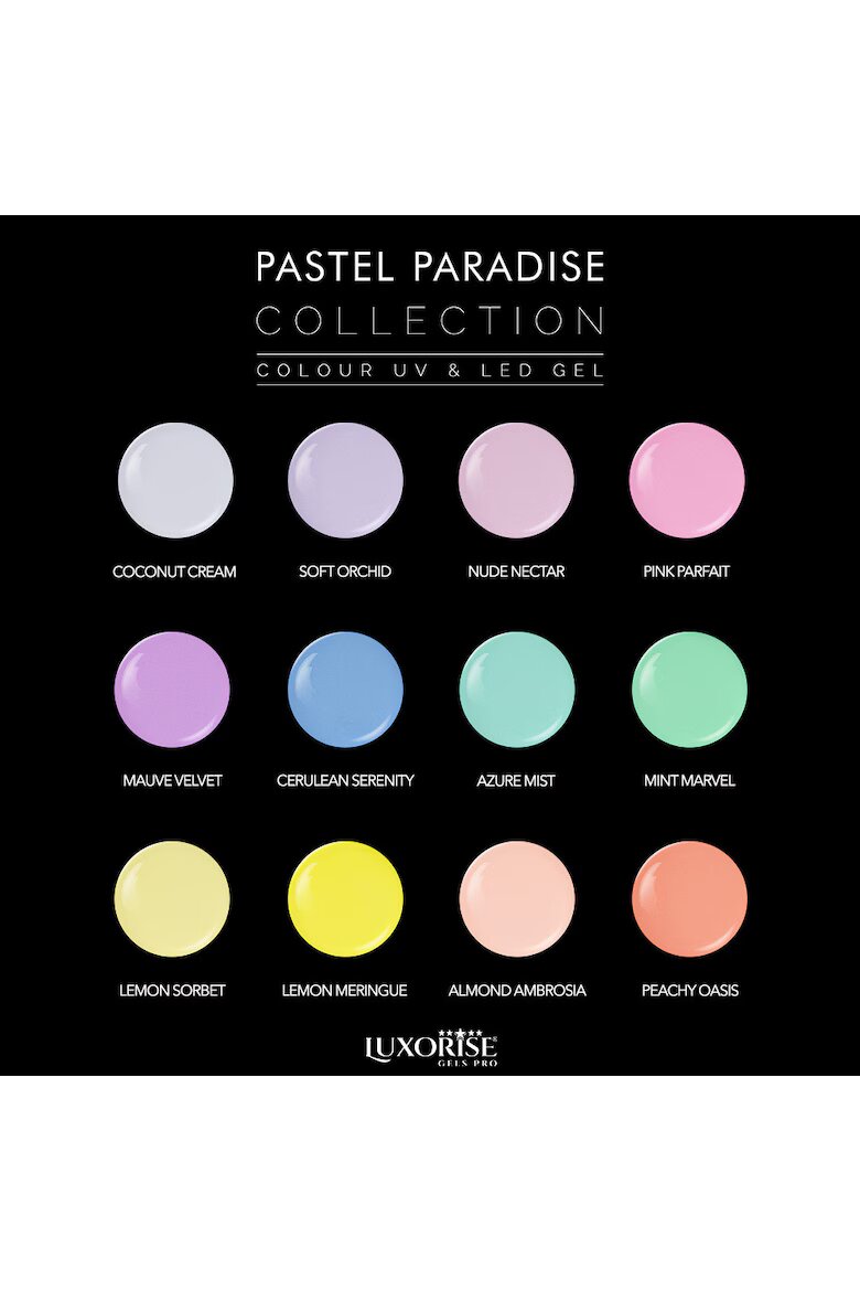 Luxorise Комплект от 12 цветни UV гела Pastel Paradise