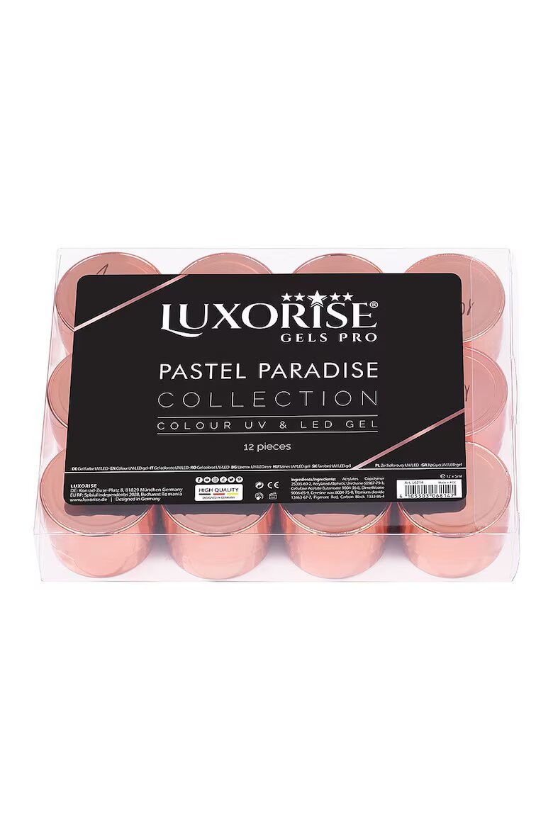 Luxorise Комплект от 12 цветни UV гела Pastel Paradise