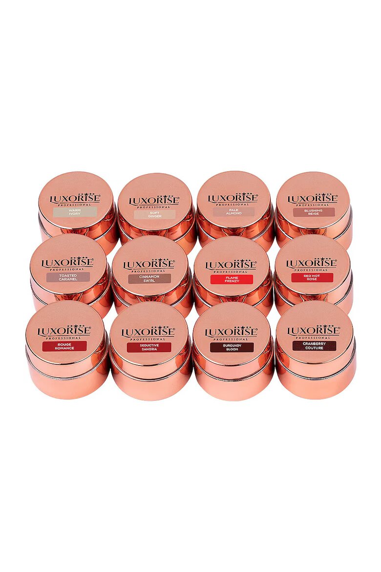 Luxorise Комплект от 12 цветни UV гелове Red-Hot Nudes