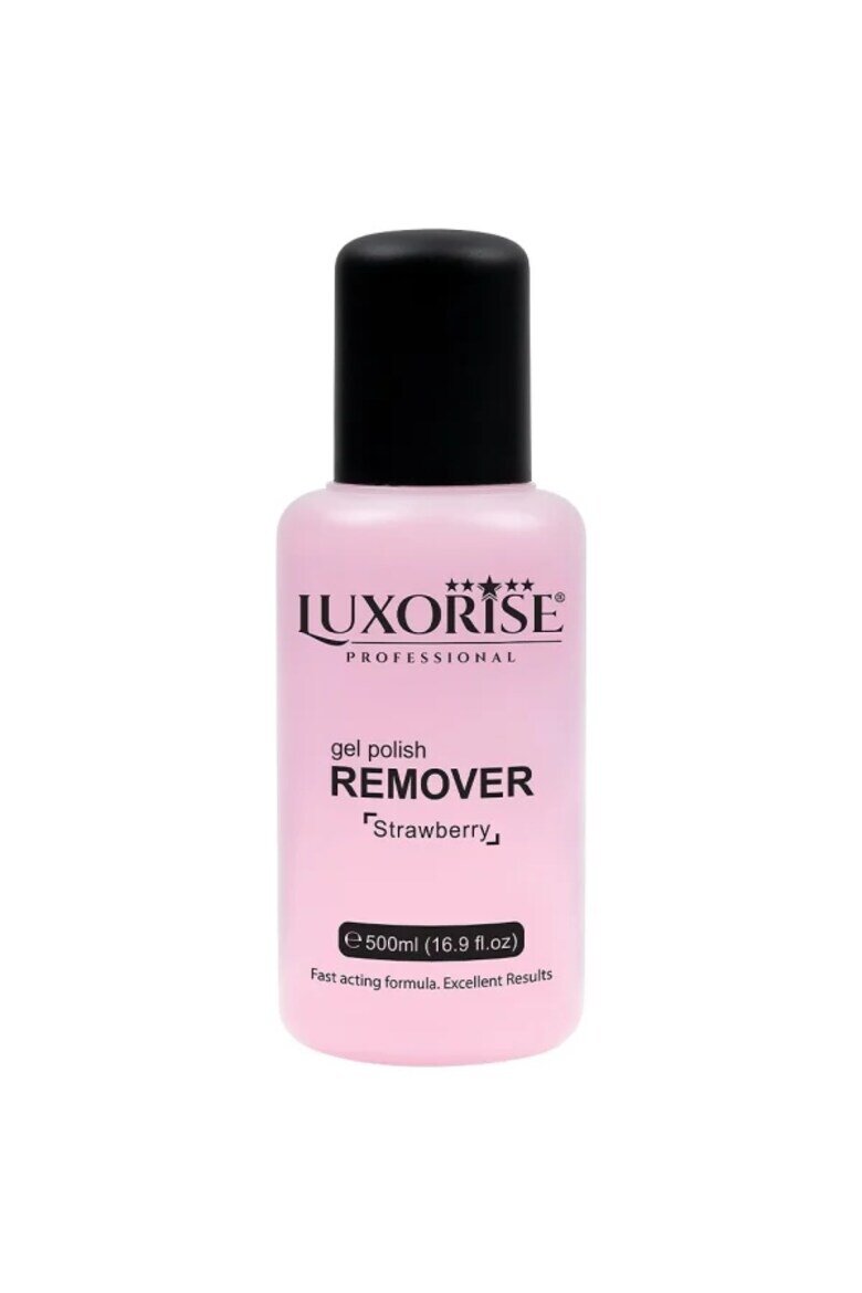Luxorise Лакочистител Soak-Off Remover Strawberry 500 мл за полуперманентни лакове и гелове за нокти