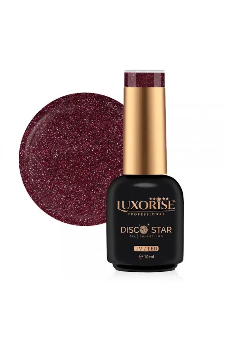 Luxorise Полуперманентен лак за нокти Disco Star - 10 мл Тъмночервен