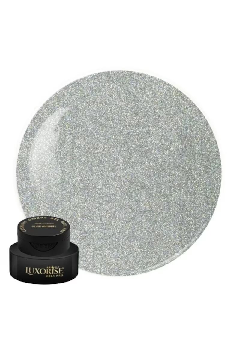 Luxorise UV гел за нокти Gel UV Nail Art Babyboomer Cushion Ombre Chrome - Сребърни шепоти 2мл