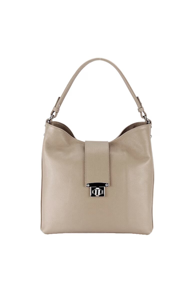 Made in Italy Бежова чанта от естествена кожа 8963 124 16399