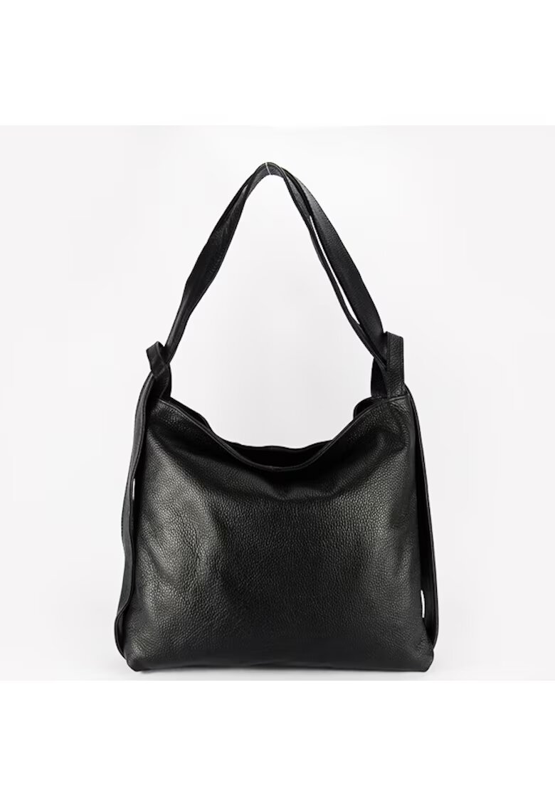 Made in Italy Чанта от естествена кожа 2 в 1 черна 8919 132 16265