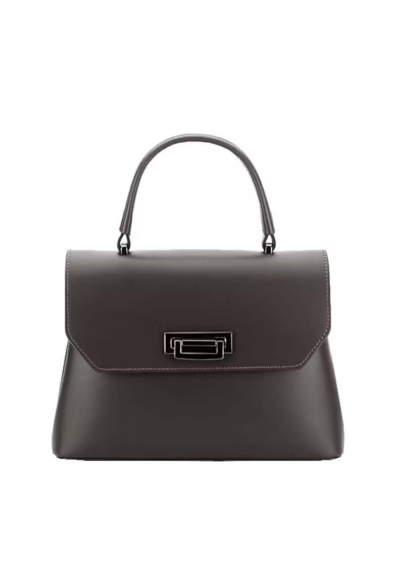Made in Italy Чанта от естествена кожа Alicia 123 Тъмно кафява 13487 - Тъмнокафяв