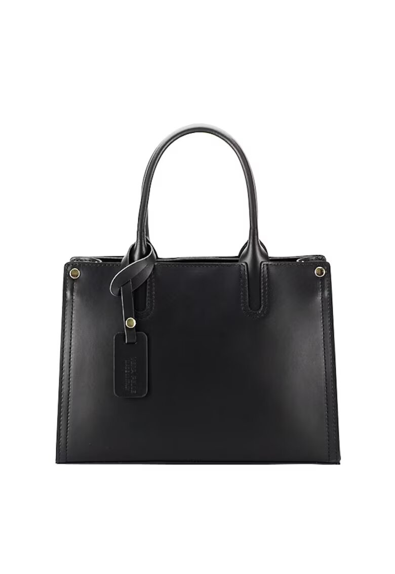 Made in Italy Черна чанта от естествена кожа 8969 122 11409