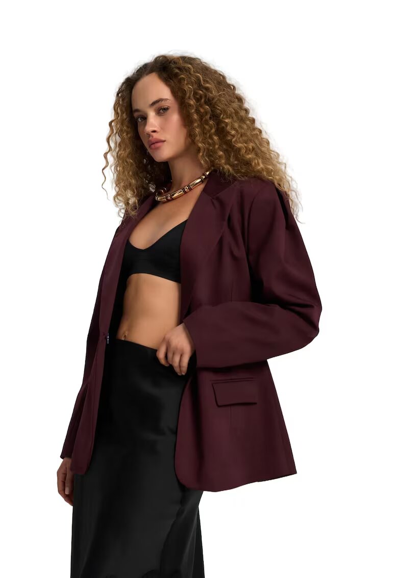 Mai Collection Дамско сако - HiCCUP - Briella - тъмночервено - текстил