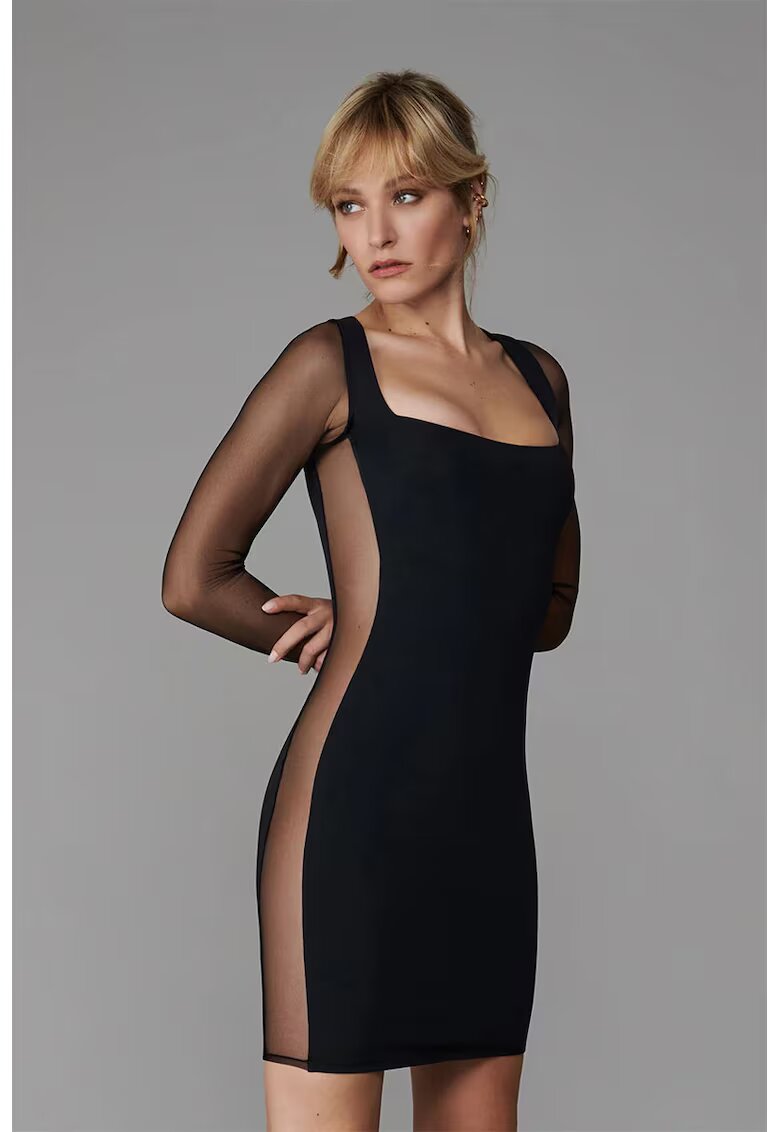 Maison Close Fitted Mini Dress - Черен