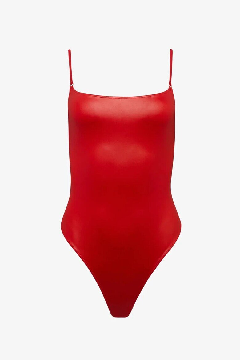 Maison Close One Piece Swimsuit With Thin Straps Червен