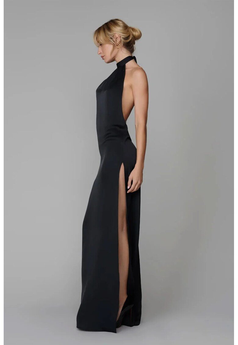 Maison Close Open Back Long Dress - Черен