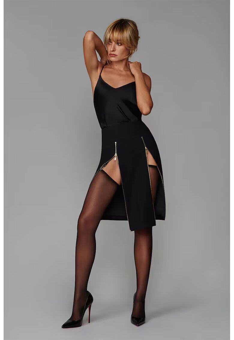 Maison Close Pencil Skirt With Zipper Details - Черен