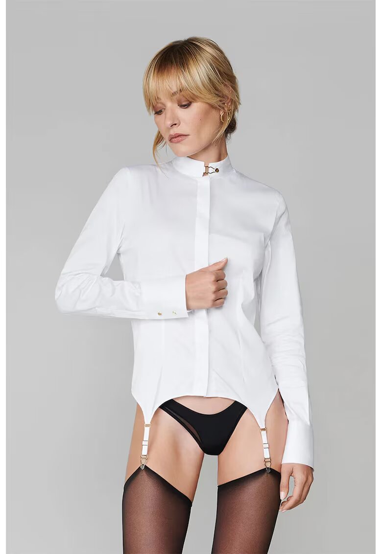 Maison Close Shirt With Garter Belt Details - Бял