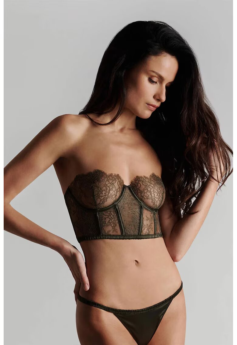 Maison Close Silk Lace Bra - Зелен