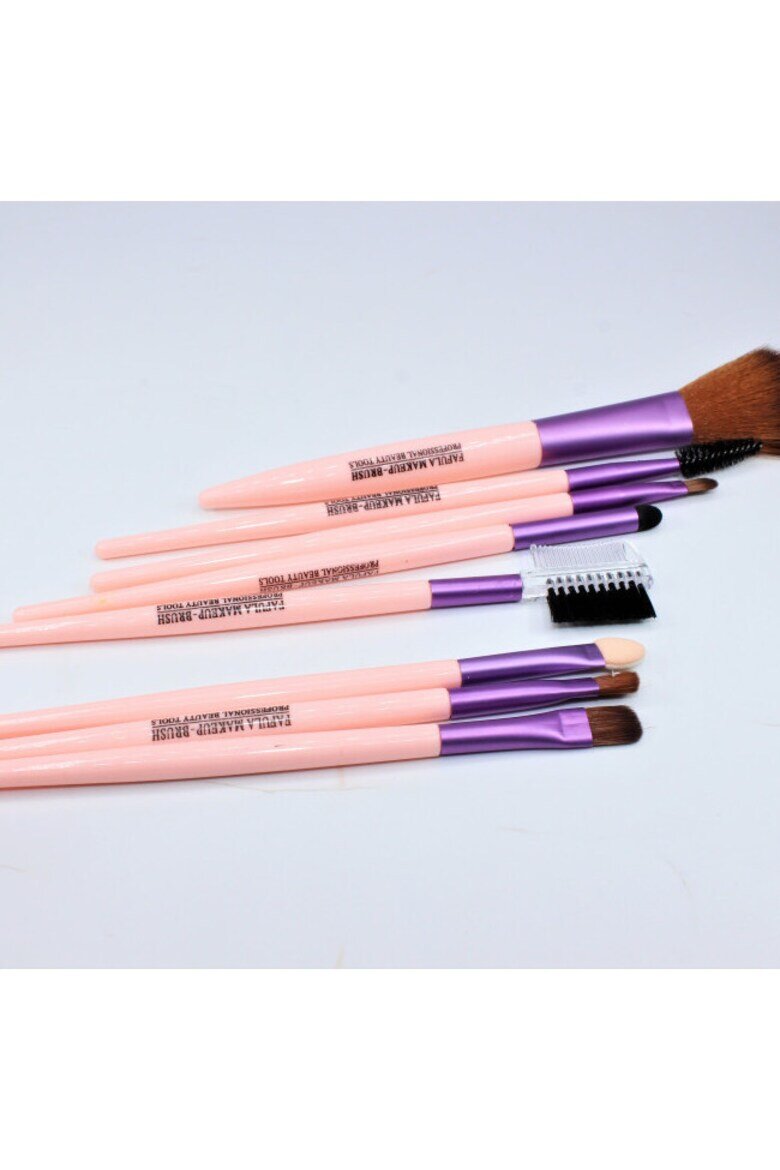 Makeup Комплект четки за грим розови 8 парчета