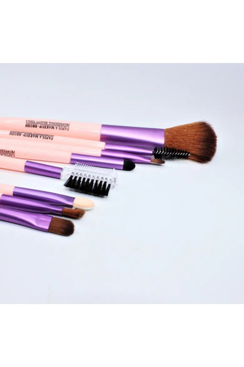 Makeup Комплект четки за грим розови 8 парчета