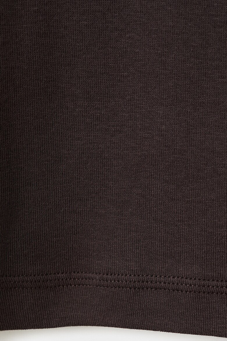 Mango Блуза с овално деколте Тъмнокафяв