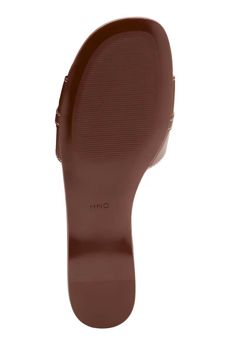 Mango Чехли от еко кожа Канелено кафяво