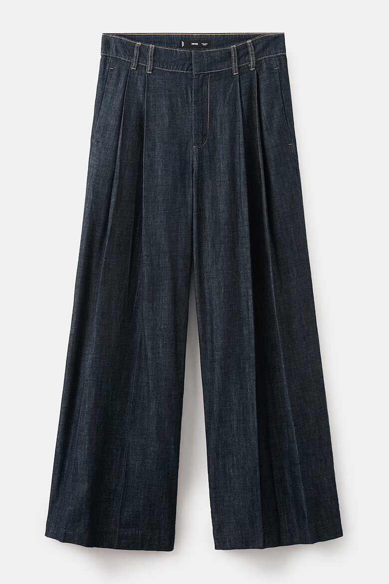 Mango Дънков панталон с широк крачол Ултрамарин синьо