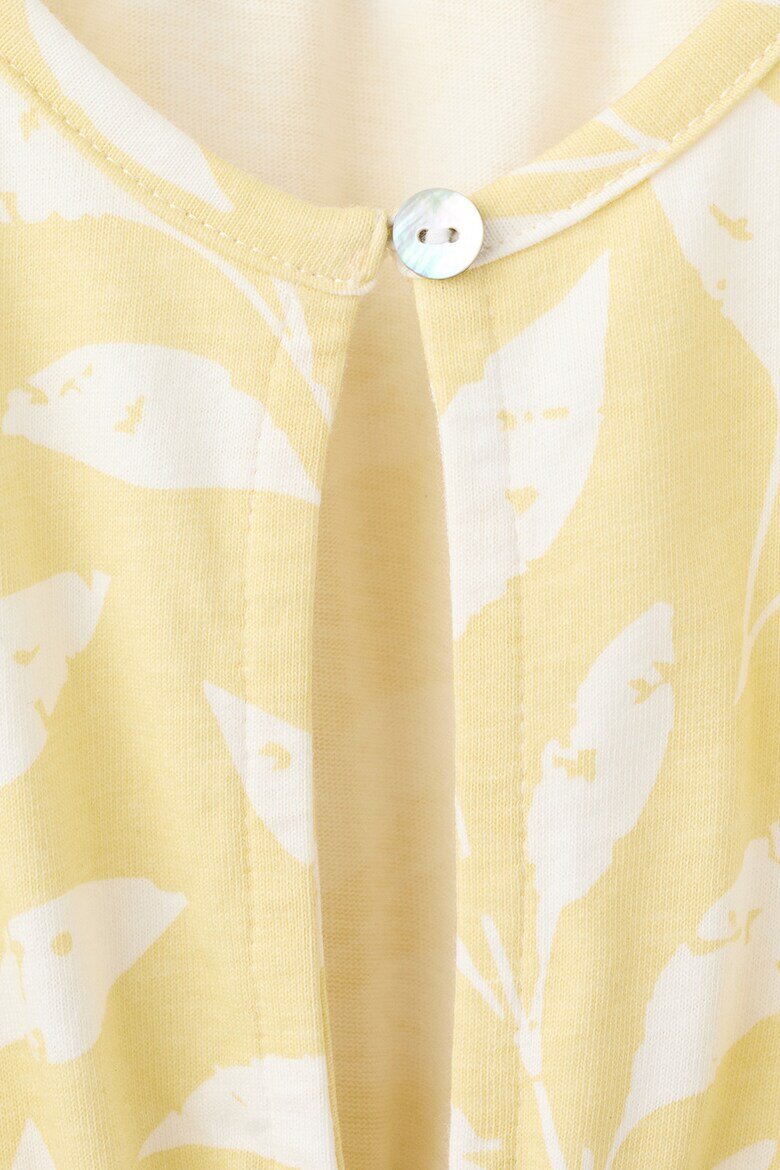 Mango Къс гащеризон с десен Пастелно жълто