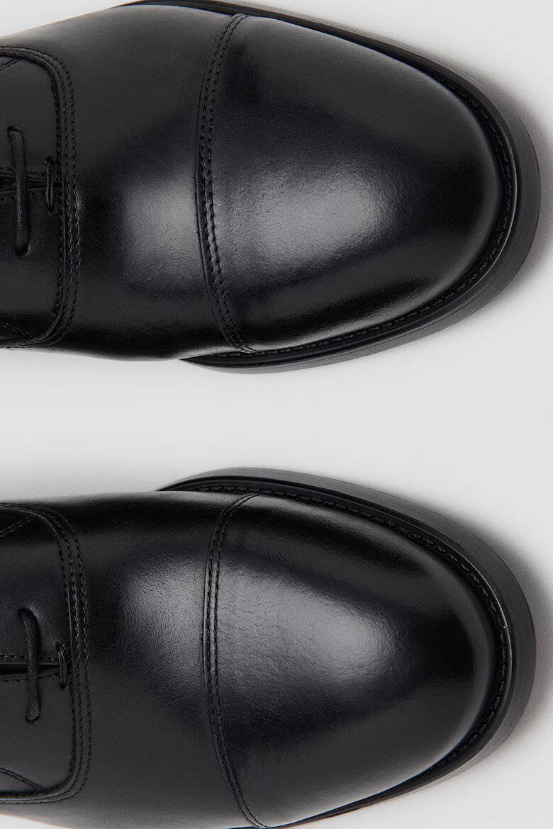 Mango Кожени обувки Oxford Черен