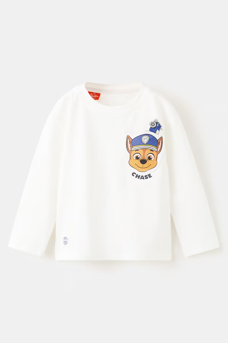 Mango Памучна блуза с шарка на Paw Patrol Бял/Карамел