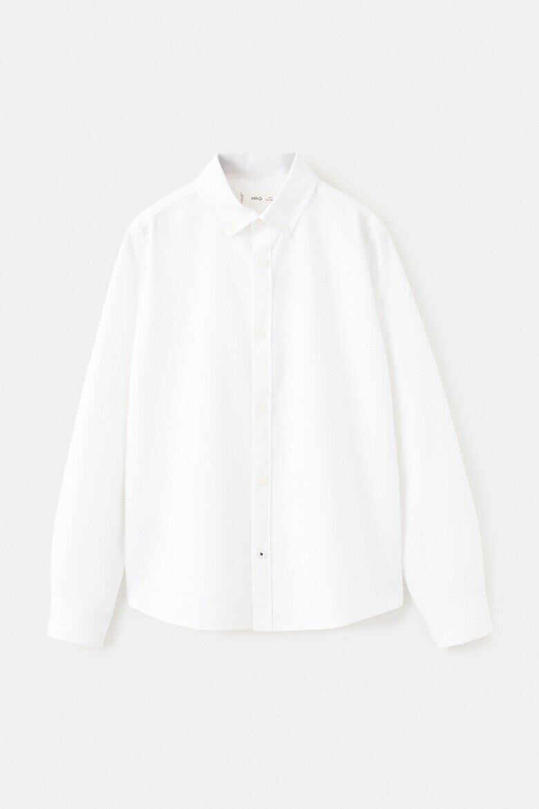 Mango Памучна риза Oxford Бял