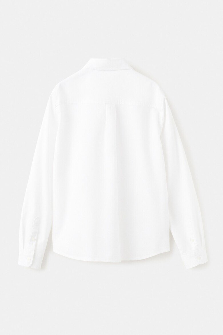 Mango Памучна риза Oxford Бял