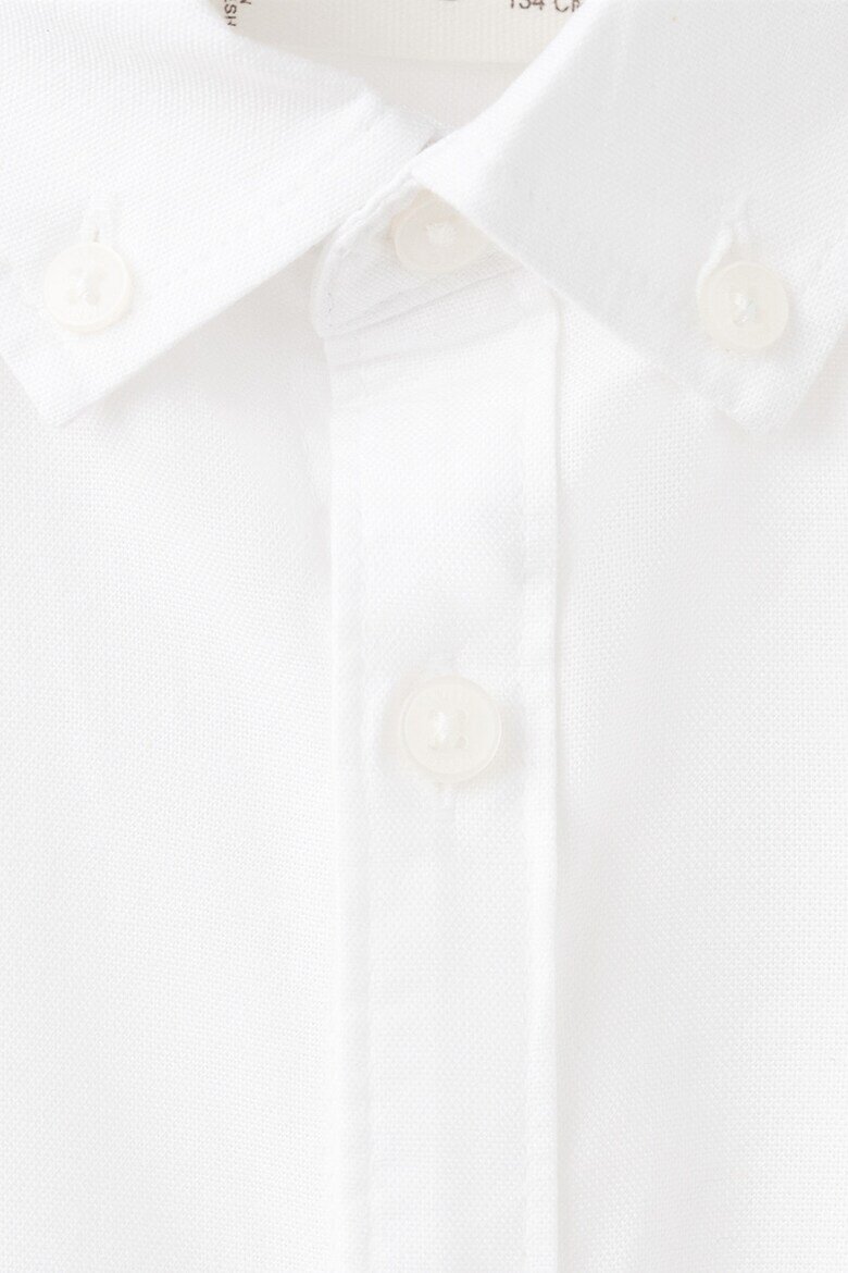 Mango Памучна риза Oxford Бял