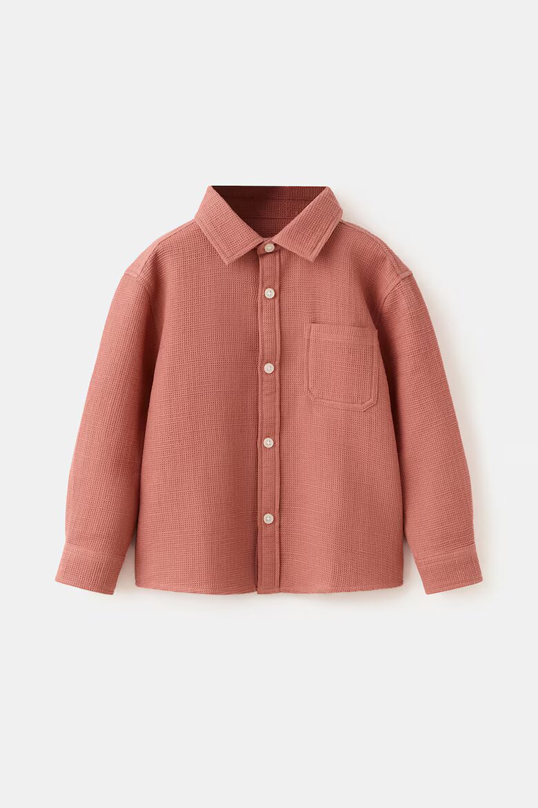Mango Риза от пике Бледочервен