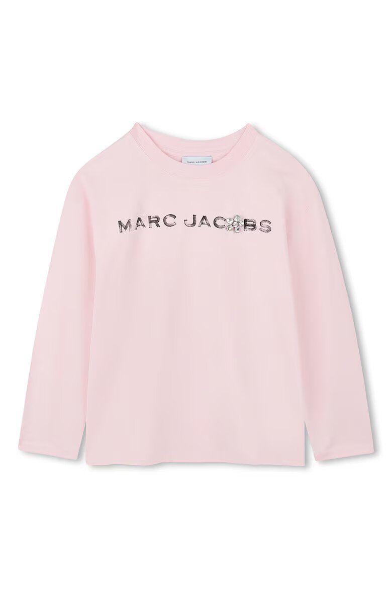 Marc Jacobs Блуза с овално деколте с лого Бледо розово