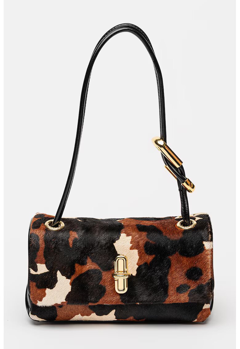 Marc Jacobs Чанта за рамо The Cow Haircalf - Черен/Кафяв