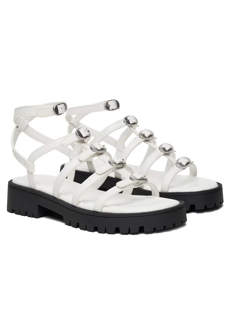 Marc Jacobs Дамски сандали - Bright White 110 - естествена кожа