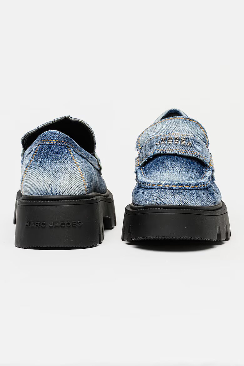 Marc Jacobs Дънкови мокасини с масивен ток Син меланж