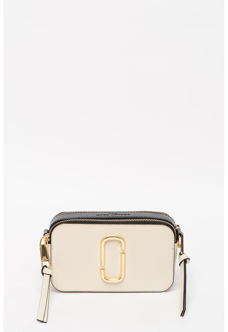 Marc Jacobs Кожена чанта през рамо Snapshot - Черен/Крем