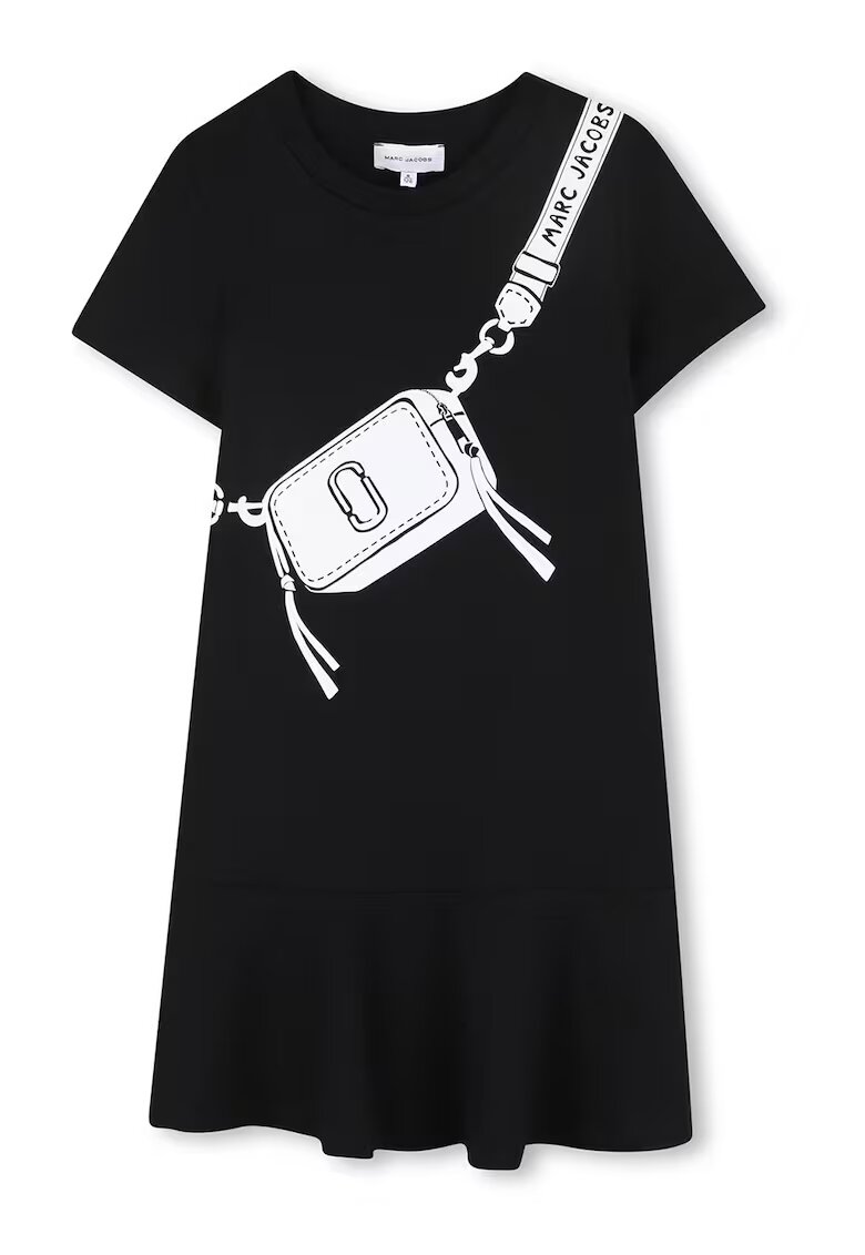 Marc Jacobs Рокля-тениска с графика - Бял/Черен