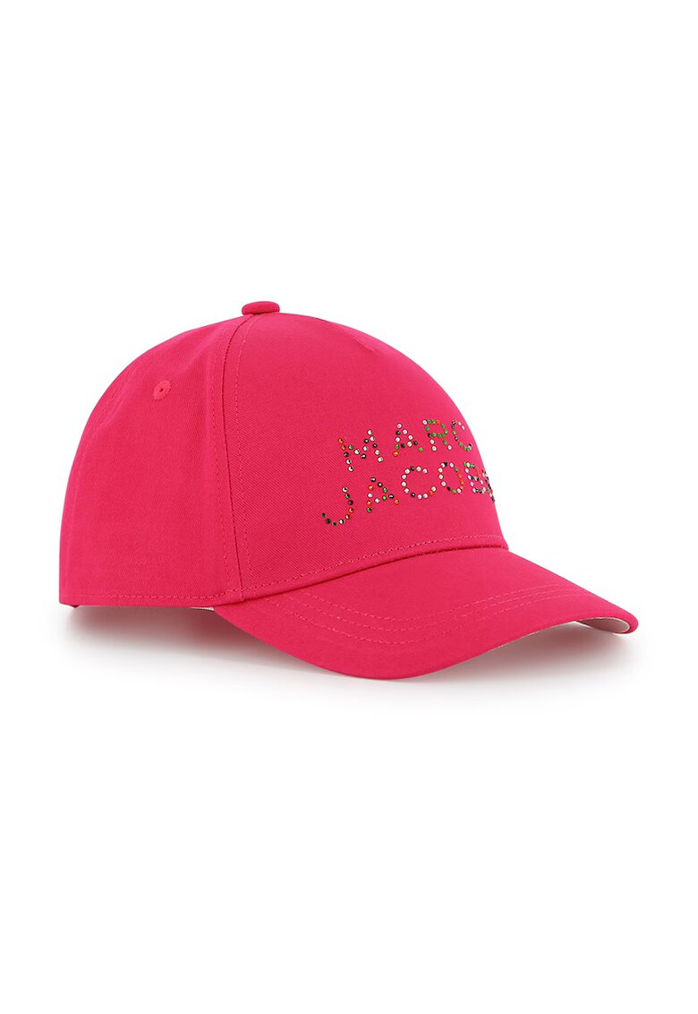 Marc Jacobs Шапка с лого от декоративни камъни - Яркорозово