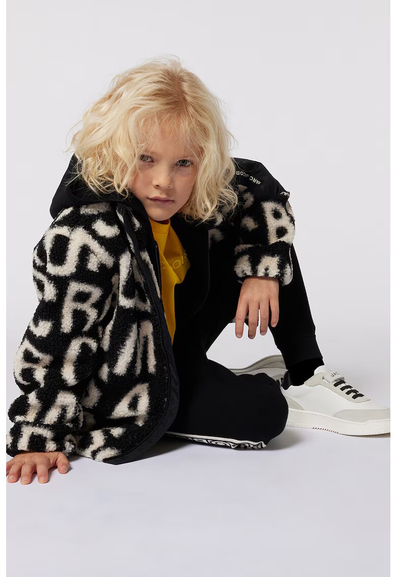 Marc Jacobs Жилетка с лого и цип - Слонова кост/Черен
