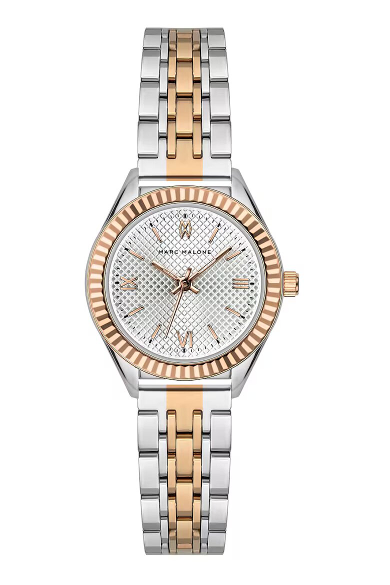 Marc Malone Аналогов часовник от неръждаема стомана Rose Gold/Сребрист